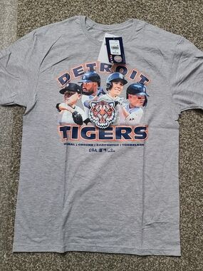 MLB Detroit Tigers Grey Shirt Baseball Skubal Greene Carpenter Torkelson - Multi